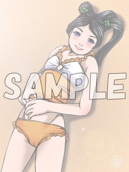 水着の少女とおもらし