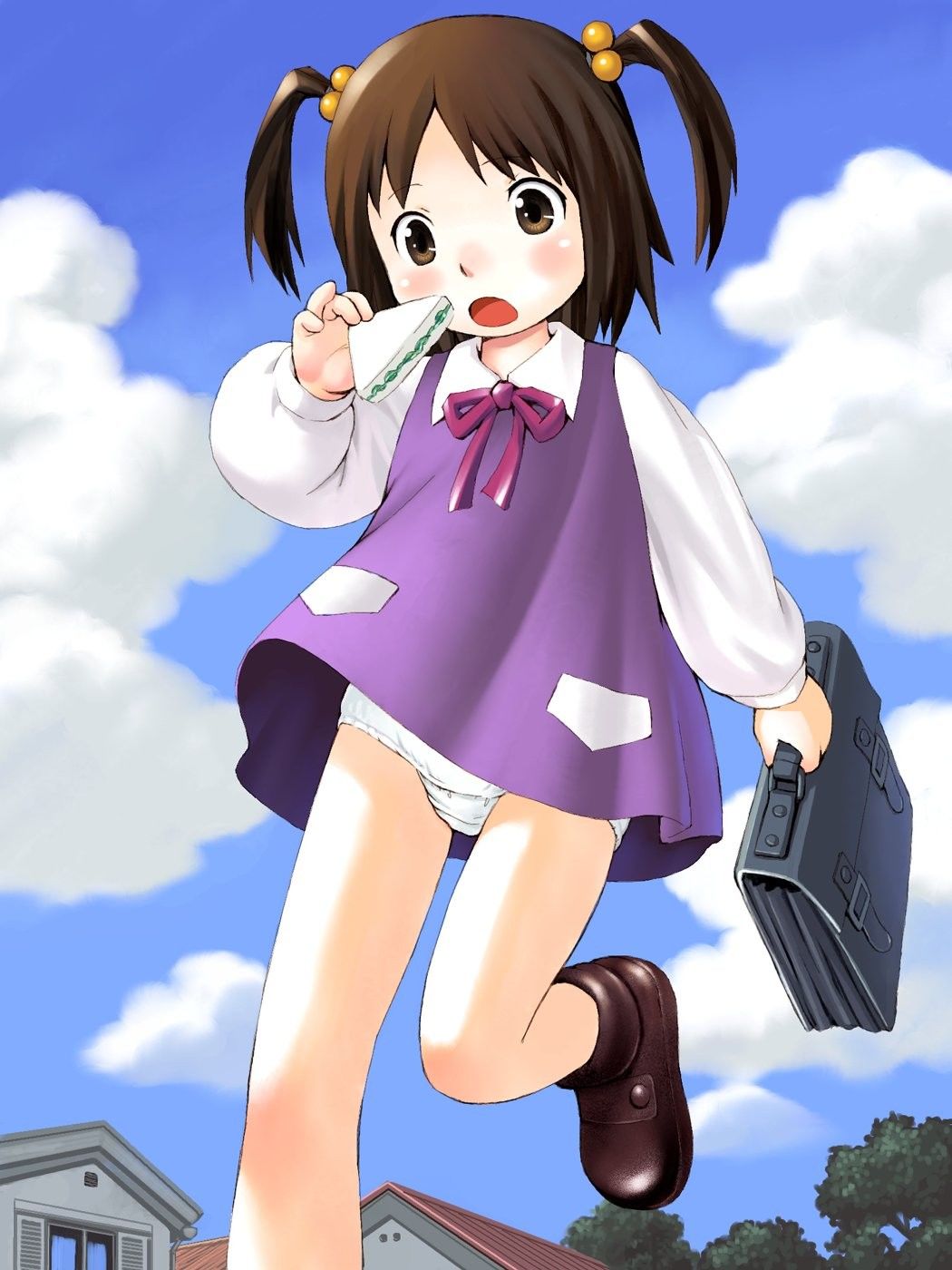 淫乱フタナリ天使が、えみちゃんを道端で強●！ ByunByunHouse エロ画像2