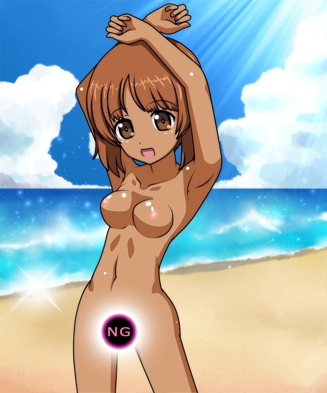 海と水着とみほの日焼け演習！ ガルパン エロ画像3