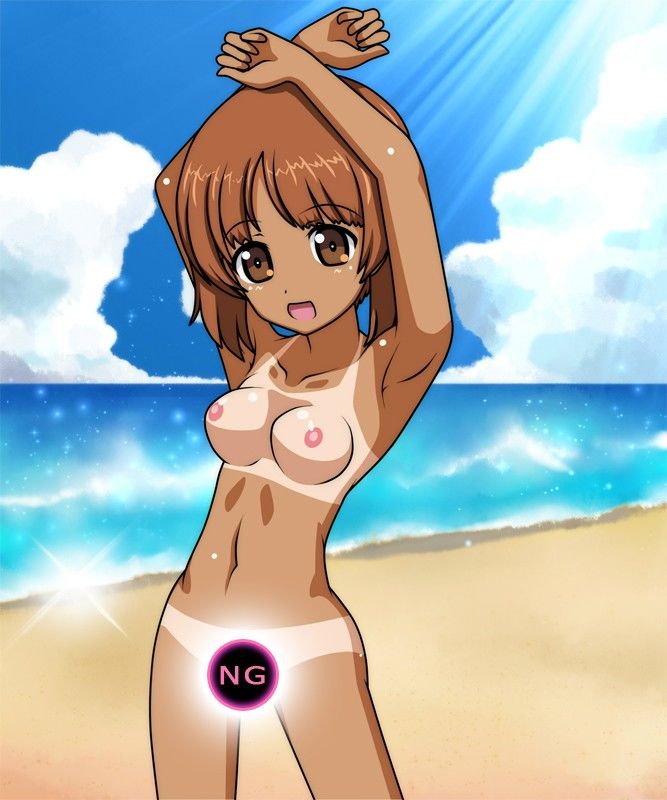 海と水着とみほの日焼け演習！ ガルパン エロ画像4