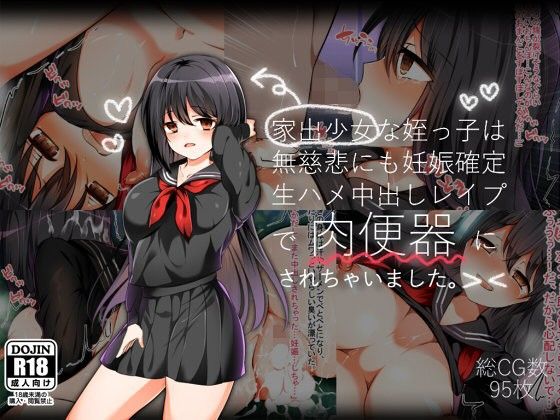 家出少女な姪っ子は無慈悲にも妊娠確定生ハメ中出しレ○プで肉便器にされちゃいました。