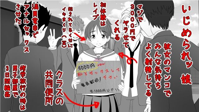 Riん。のエロマンガ私は売春を強要されては DQN達にはタダで輪●されます鬱dmm18fanzaの画像