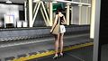 駅で遭遇した超絶劇ミニフレアスカート女子大生？が地下鉄の通風口の上に無防備にも仁王立ちだったので風チラを目当てに待っていたら案の定思いっきりパンチラした件。