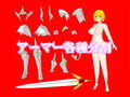 【立ち絵素材】ビキニアーマー:推定Jカップモデル