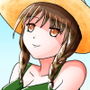 【イラスト】夏の海のひと時【カフェブラウン】