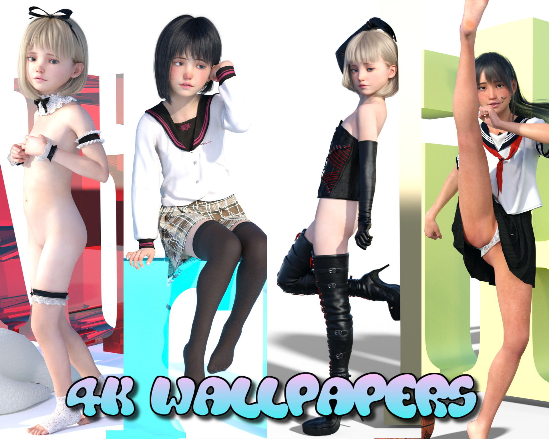 【無料】DAZ娘4K壁紙集_2