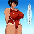 kg 競泳水着を着た後輩地味子水泳部員