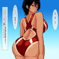 kh 競泳水着を着た後輩地味子水泳部員