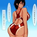 kh 競泳水着を着た後輩地味子水泳部員