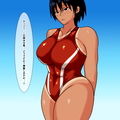 kj 競泳水着を着た後輩地味子水泳部員