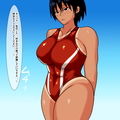 kj 競泳水着を着た後輩地味子水泳部員