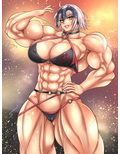 Muscle girl illustrations works 2020 画像8