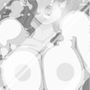 ガラスに押し付けられて