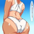 na 日焼けあとのあるムチムチ陸上部員