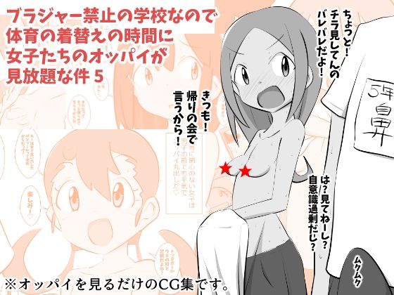 ブラジャー禁止の学校なので体育の着替えの時間に女子たちのオッパイが見放題な件 5無料サンプル画像