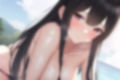 黒髪ロング水着エロCG集
