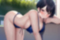 黒髪ショート水着エロCG集