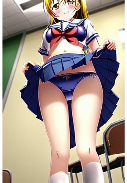 ［1072枚収録］ 制服女子スカートたくし上げCG集（ラブライブ！系） 画像8