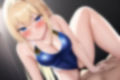 金髪ロング競泳水着エロCG集