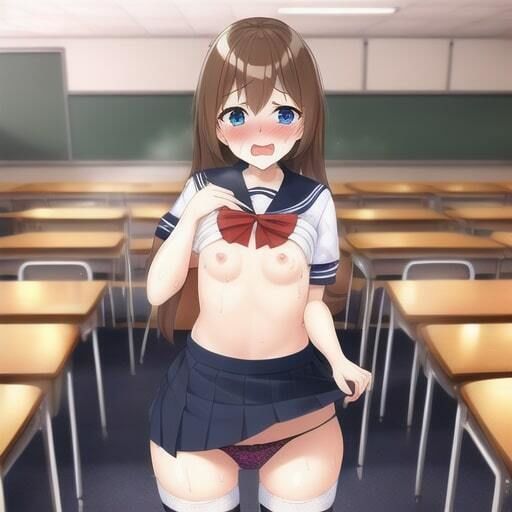 変態すぎて退学になった制服少女 画像1