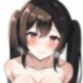 憧れの先輩の水着を着てピース 画像4