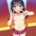 憧れの先輩の水着を着てピース 画像10