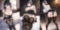 黒タイツX黒髪ロング
