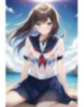 海辺の濡れ透けJK