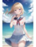 海辺の濡れ透けJK