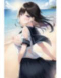 海辺の濡れ透けJK
