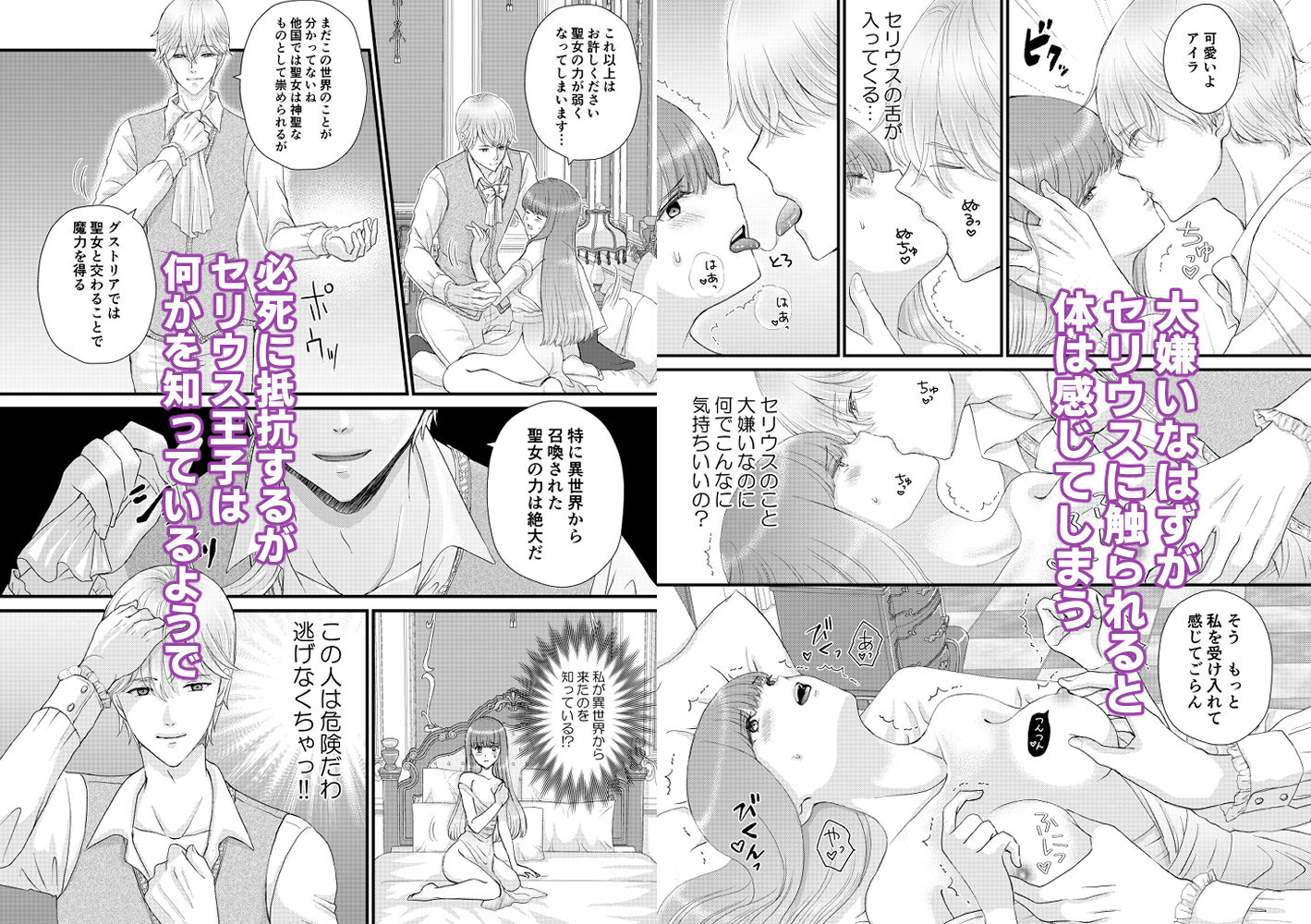 サンプル-囚われの聖女は敵国の王子に狂愛される - サンプル画像