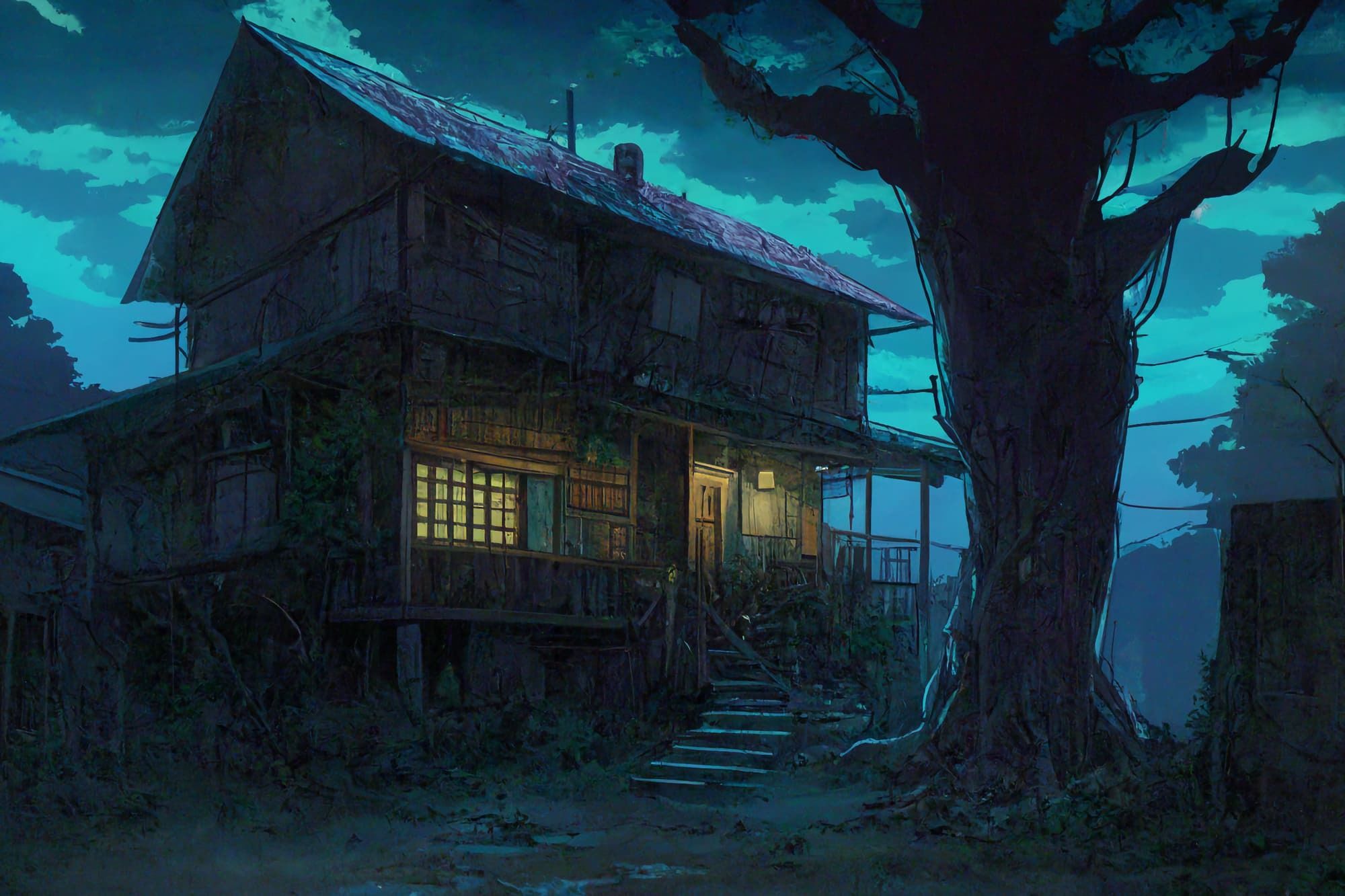 【アニメ映画風の廃墟系背景】著作権フリーの高解像度画像（100枚） 画像7