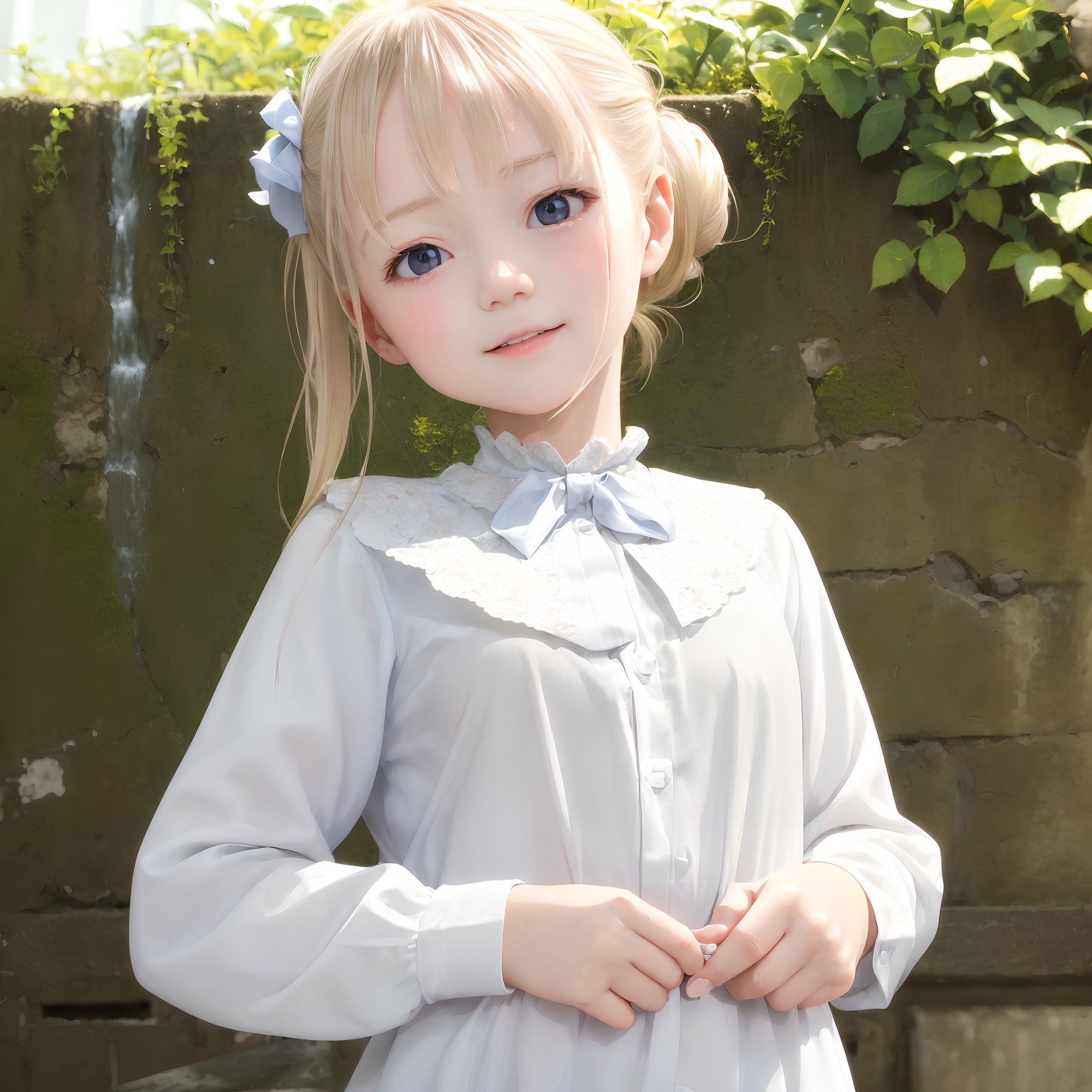 petite sizeのエロ画像AI CG Collection1 〜金髪碧眼_白ブラウス編〜ミニ系dmm18fanzaの画像