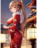 着物姿で誘惑してくる彼女