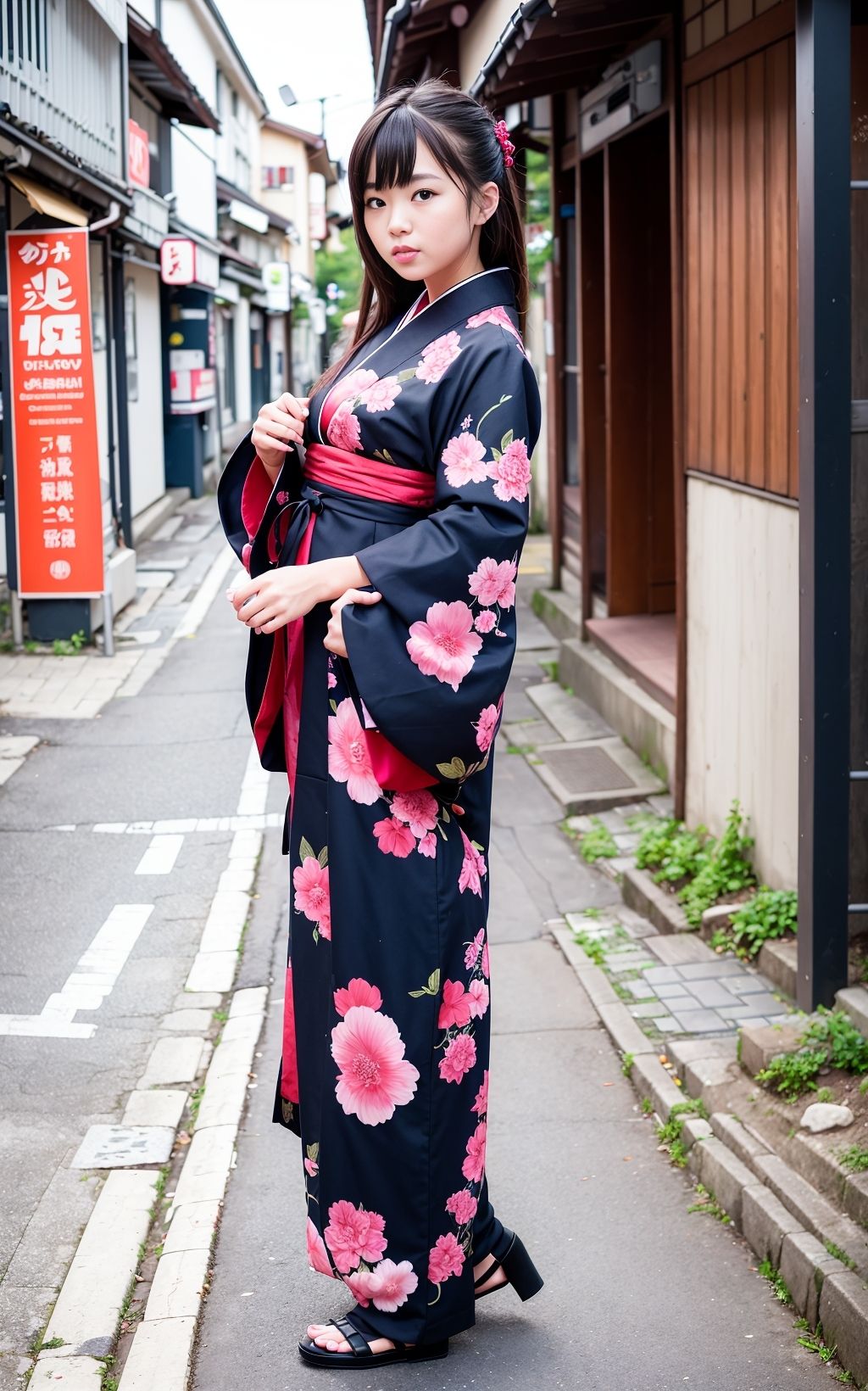 彩り着物の街角美人 111枚 ［AI美人写真集］ 画像4