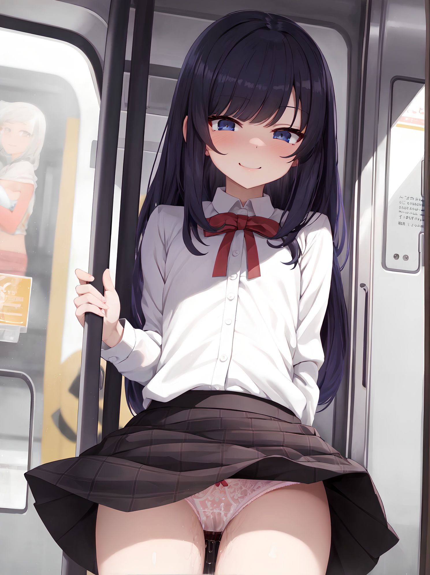 電車で露出する少女たち_3