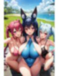 ビーチの天使ケモ耳 美少女AIイラスト集※アニメ 画像1