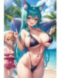 ビーチの天使ケモ耳 美少女AIイラスト集※アニメ 画像2