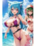 ビーチの天使ケモ耳 美少女AIイラスト集※アニメ 画像4