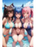 ビーチの天使ケモ耳 美少女AIイラスト集※アニメ 画像6