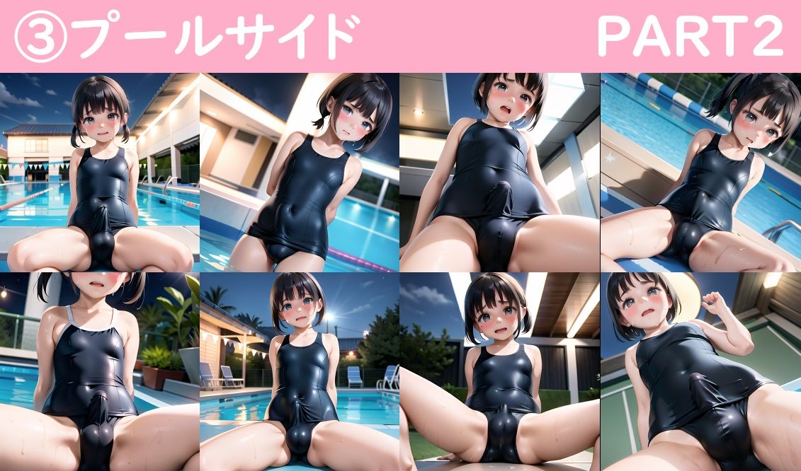 スク水を着た男の娘達のおちんちんもっこり画像集 画像9