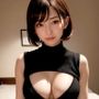 ニット姿の巨乳美女のエッチな写真集【AI妄想グラビア写真集】
