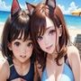 【AIイラスト】 競泳水着の美少女イラスト集