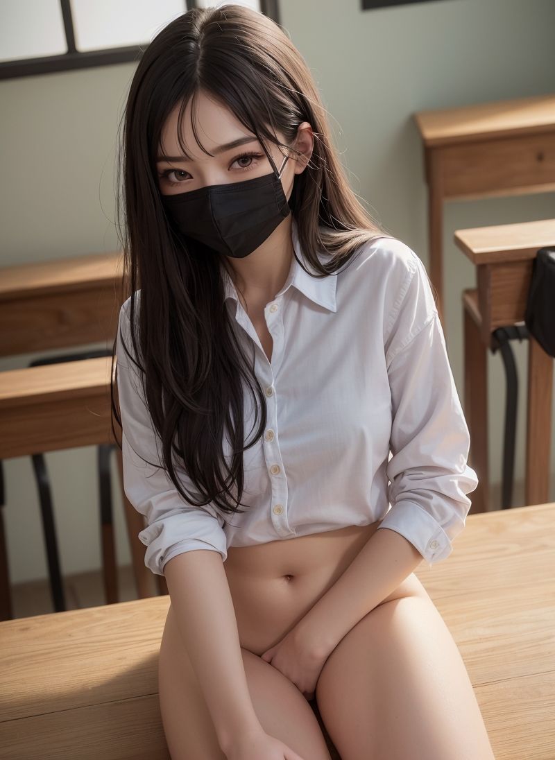 マスク女子校生えちえち写真集 サンプル画像(1)