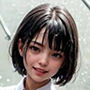 びしょ濡れ透けシャツ女子校生