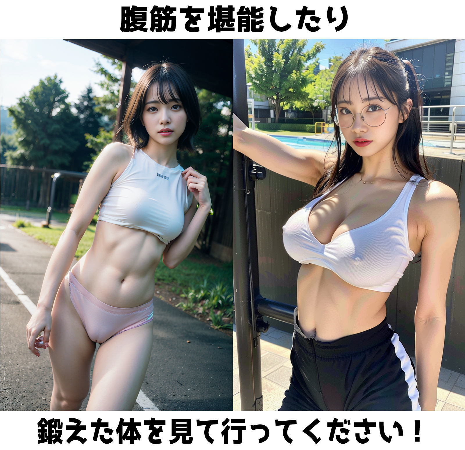 【運動美女】えちえちで汗だくな運動する美女たち_4