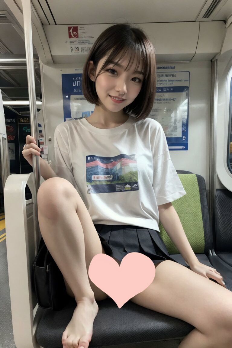 制服JKが電車でパンツ見えてても笑って誘ってくるんだが_5