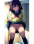 制服女子の恥じらいおしっこ