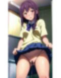 制服女子の恥じらいおしっこ
