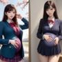 妊娠してる女子校生のイラスト集